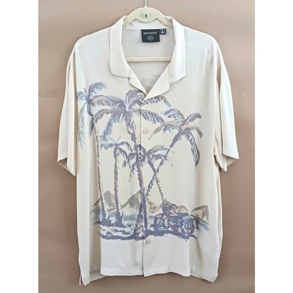 NEW Harley Davidson Desert Aloha Rayon Button Down Shirt Ltd Edition Reg XL - Picture 1 of 8